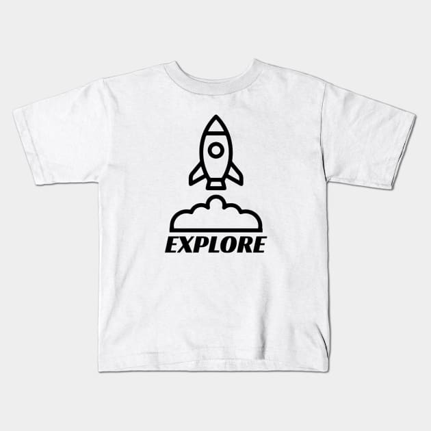 Space Exploration Kids T-Shirt by LAMUS